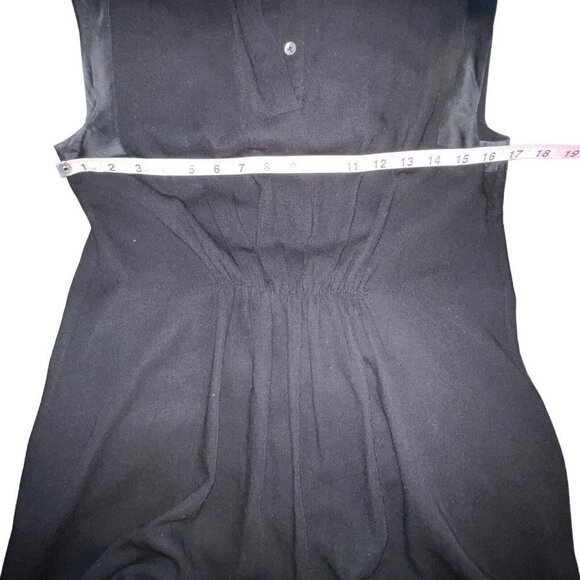 3.1‎ Phillip Lim Womens Half Button Down Sleeveless A Line Dress Black Silk Sz 4 - Picture 4 of 9